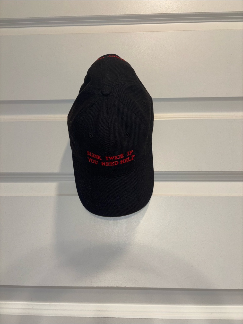 Teddy Fresh Black Baseball Cap with Red Embroidery